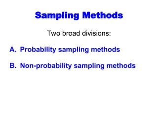 Sampling Methods for health research.ppt | Biological Sciences | Science