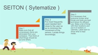 5 s and productivity ( Values Formation ) | PPTX