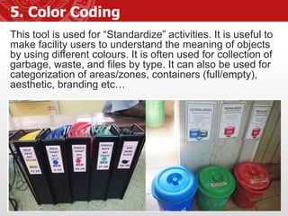 Color Coding In Manufacturing 5 s and workplace productivity cet | PPTX