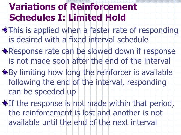 schedules of reinforcement