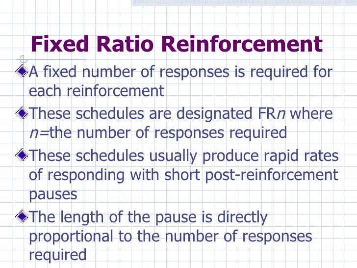 schedules of reinforcement
