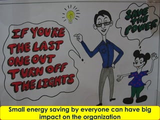 Small energy saving by everyone can have big
          impact on the organization
 