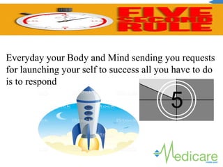 Everyday your Body and Mind sending you requests
for launching your self to success all you have to do
is to respond
 