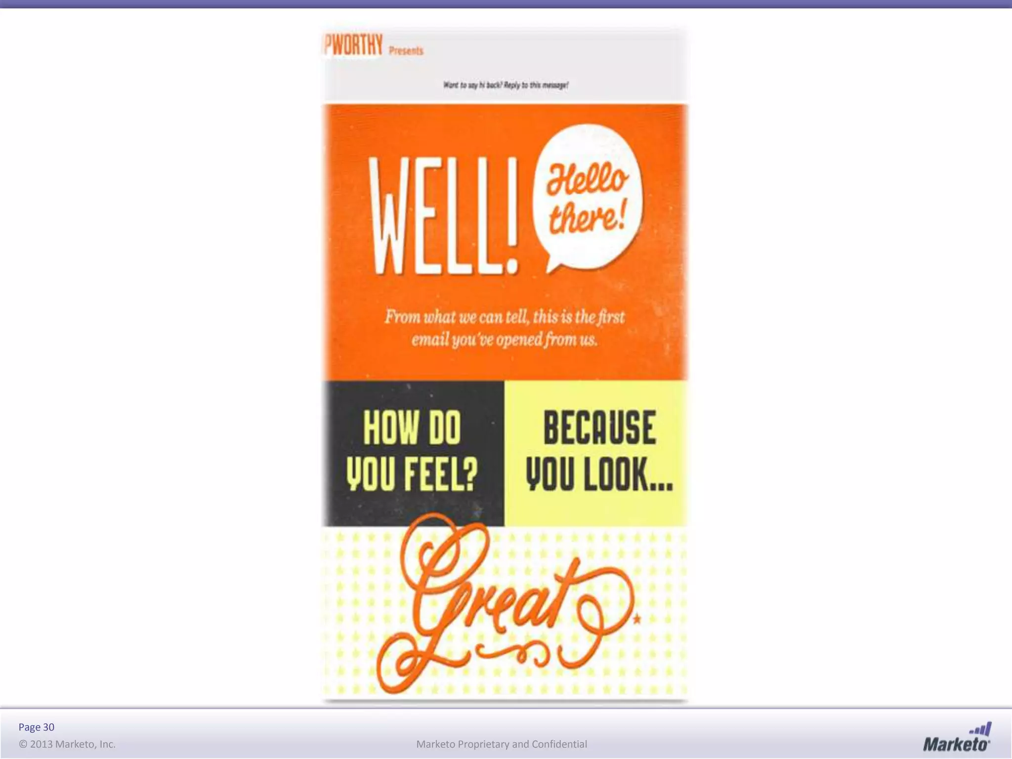 Page 30
© 2013 Marketo, Inc.

Marketo Proprietary and Confidential

 