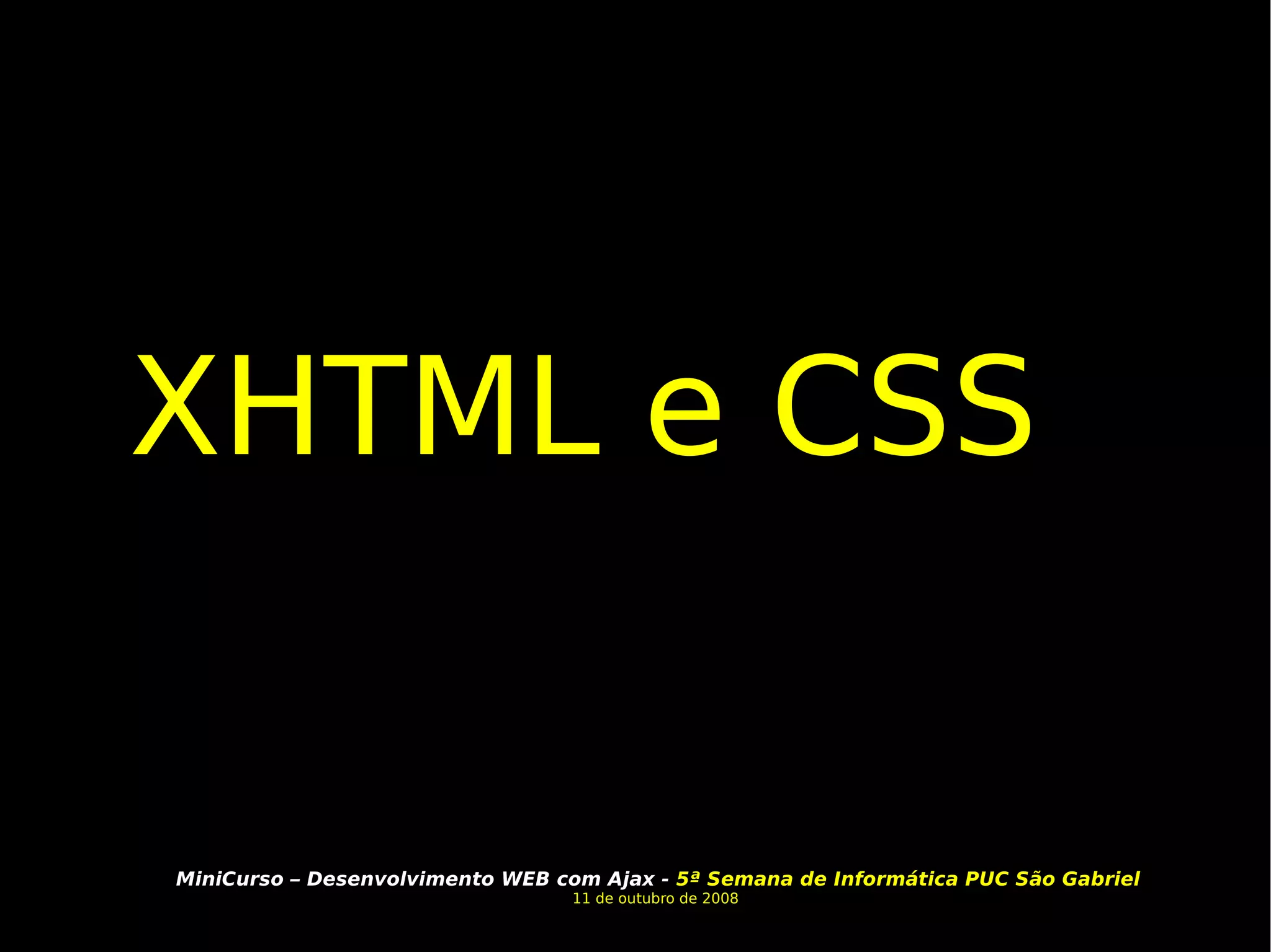 XHTML e CSS 