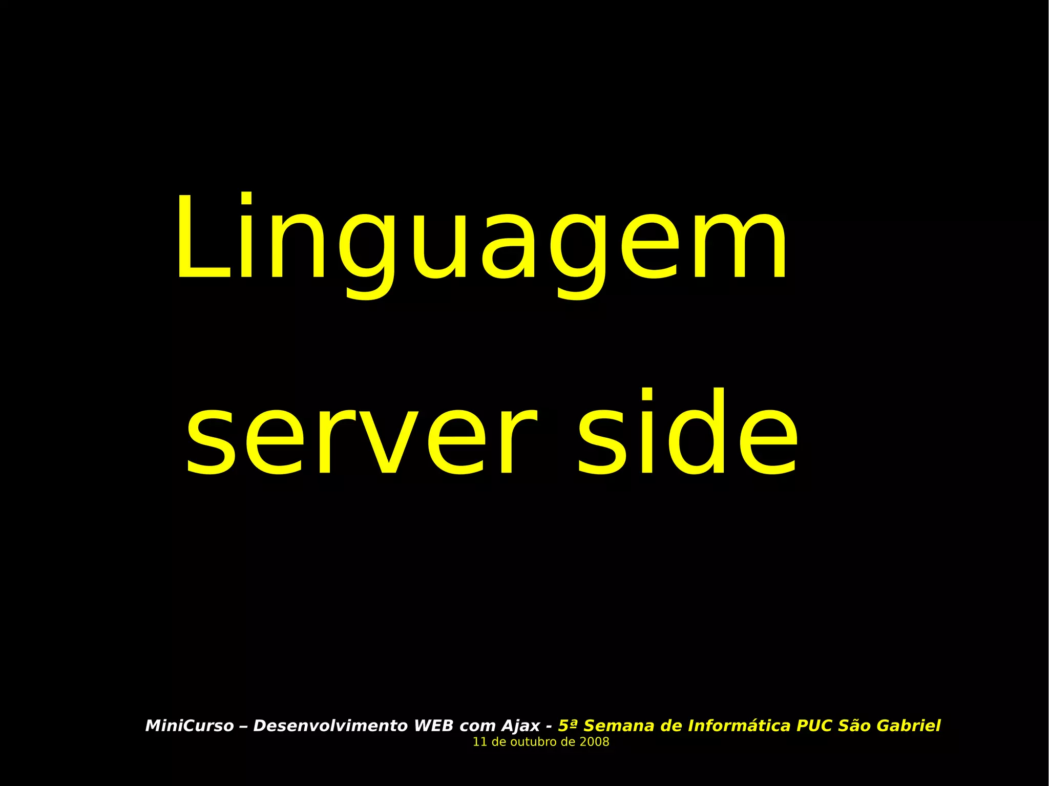 Linguagem server side 