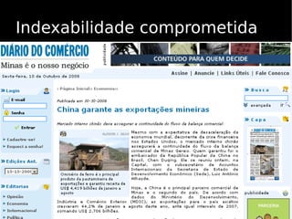 Indexabilidade comprometida 