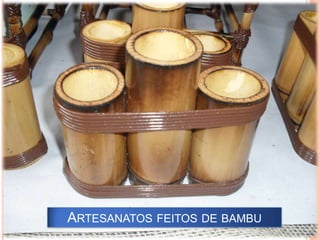 Artesanatos feitos de bambu