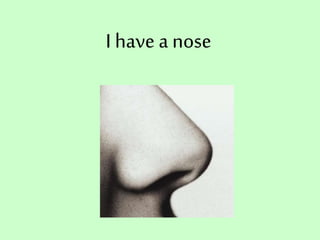 I have a nose
 