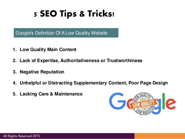 Your 2021 Expert Google SEO Tips and Tricks Guide - Five Channels