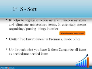 5 S for a office | PPT