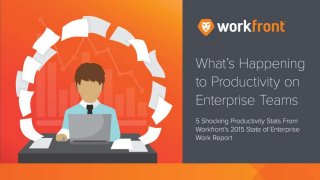 What’s Happening to Productivity on Enterprise Teams
5 Shocking Productivity Stats From Workfront’s 2015 State of Enterprise
Work Report
 