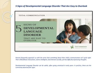 Dld Signs 5 Signs of Developmental Language Disorder That Are Easy to Overlook.pdf