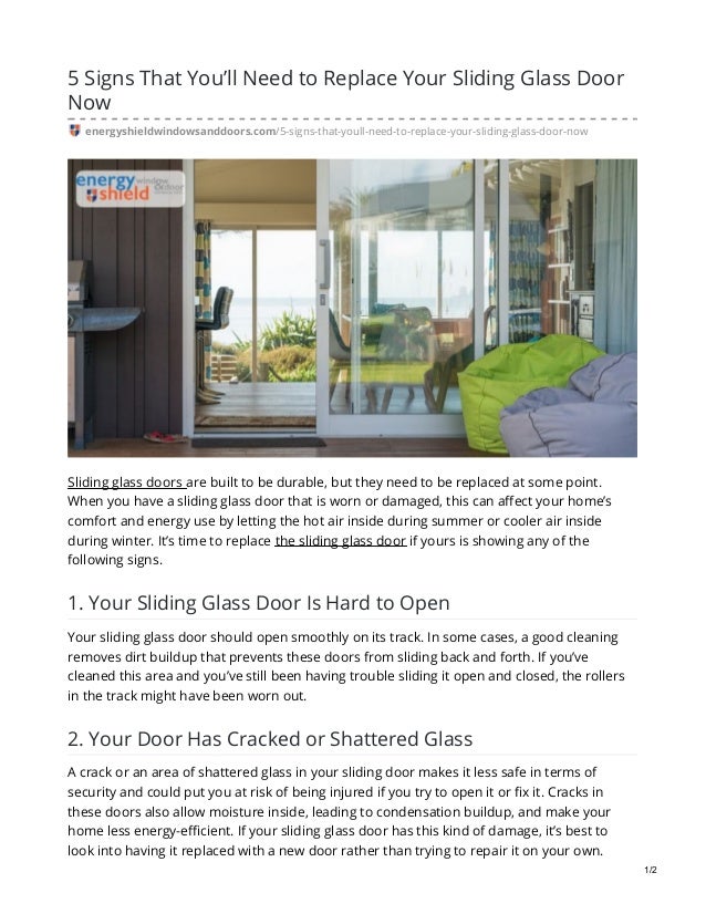 5 Signs That You Ll Need To Replace Your Sliding Glass Door Soon
