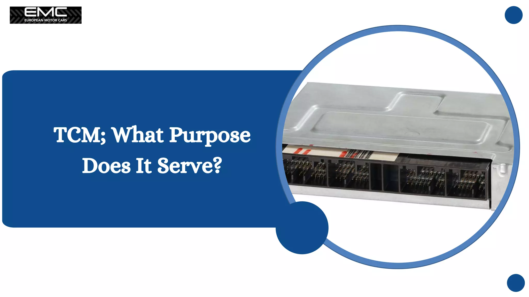 TCM; What Purpose
Does It Serve?