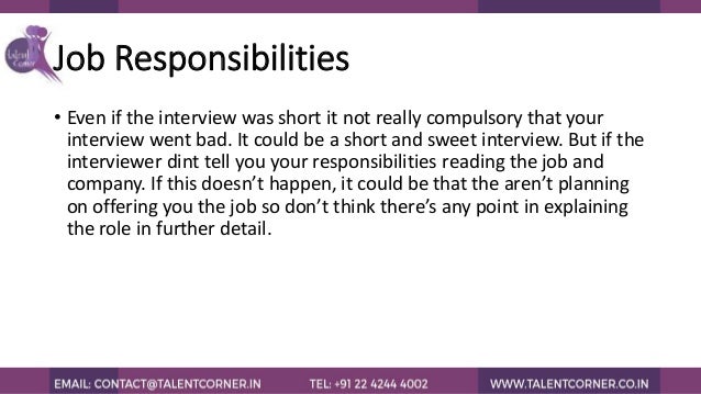 signs of a bad interview