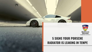 5 SIGNS YOUR PORSCHE
RADIATOR IS LEAKING IN TEMPE
 