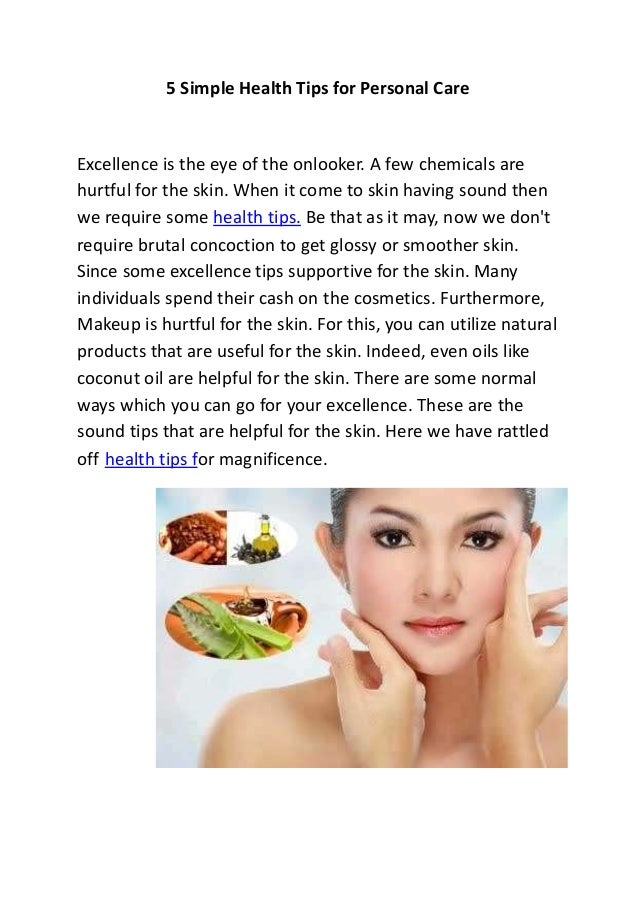 5 simple health tips for personal care