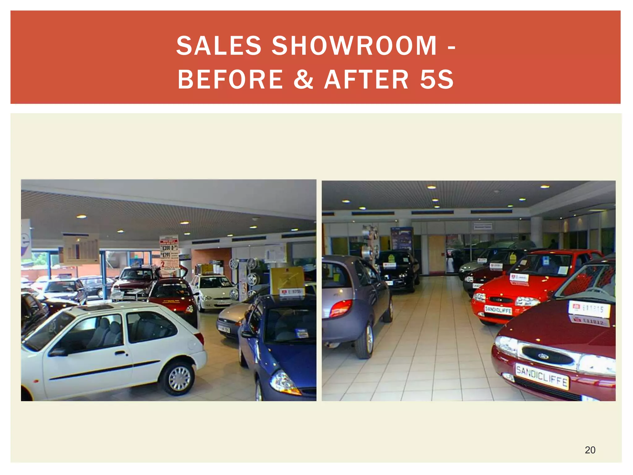 20
SALES SHOWROOM -
BEFORE & AFTER 5S
 