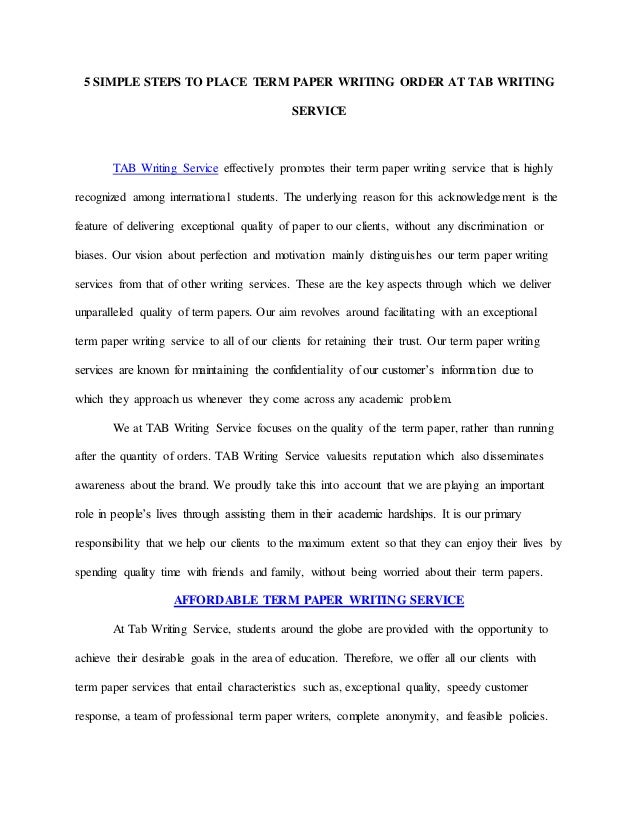 Order term papers