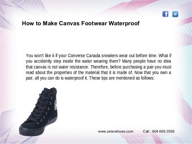 best way to waterproof canvas shoes