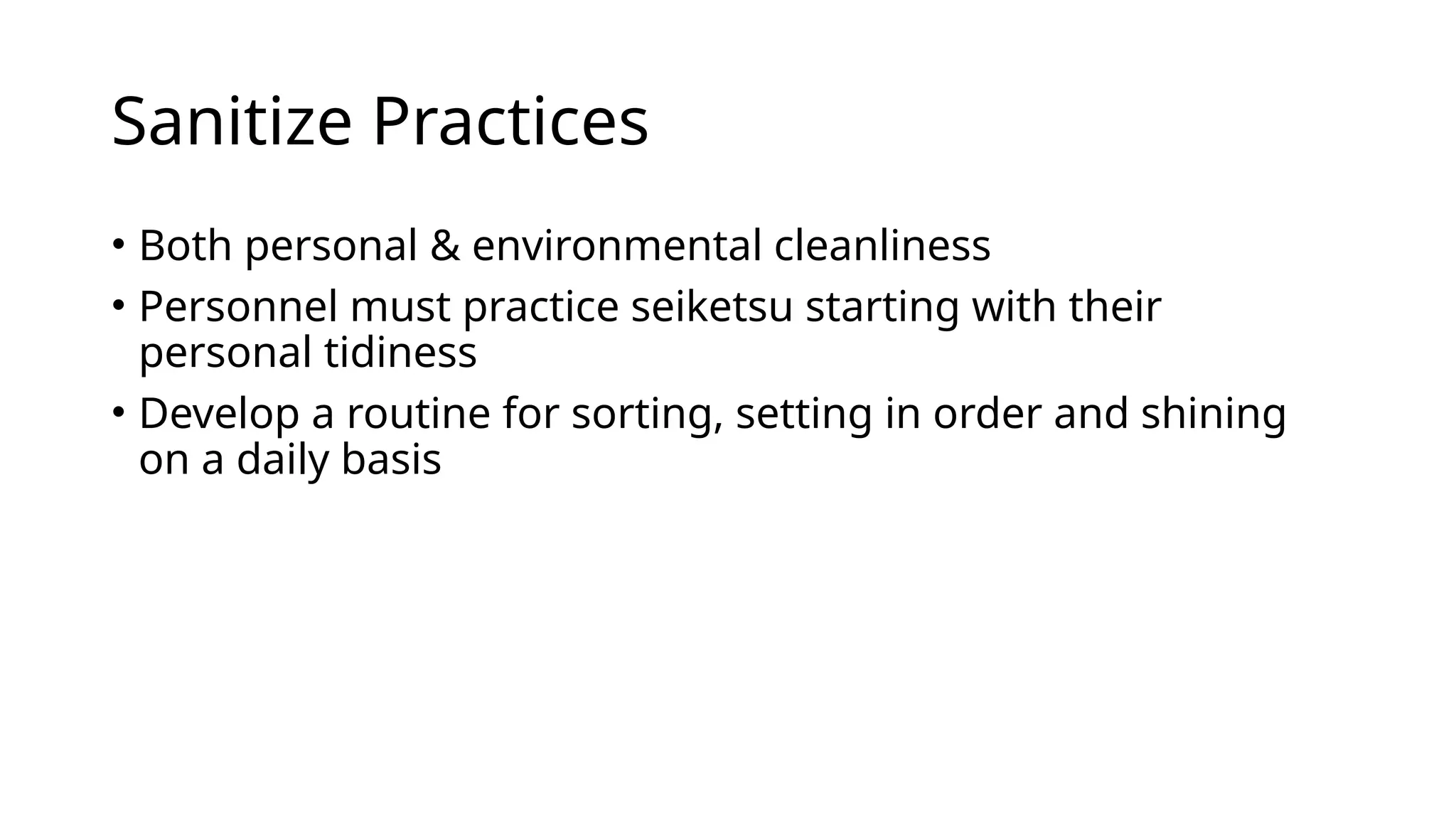5s in the workplace/ sanitation/ cleanliness | PPTX