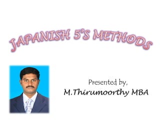 Presented by,
M.Thirumoorthy MBA
 