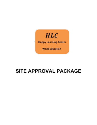 SITE APPROVAL PACKAGE

 
