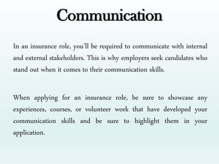 5 Skills for Success in Your Insurance Career | PDF