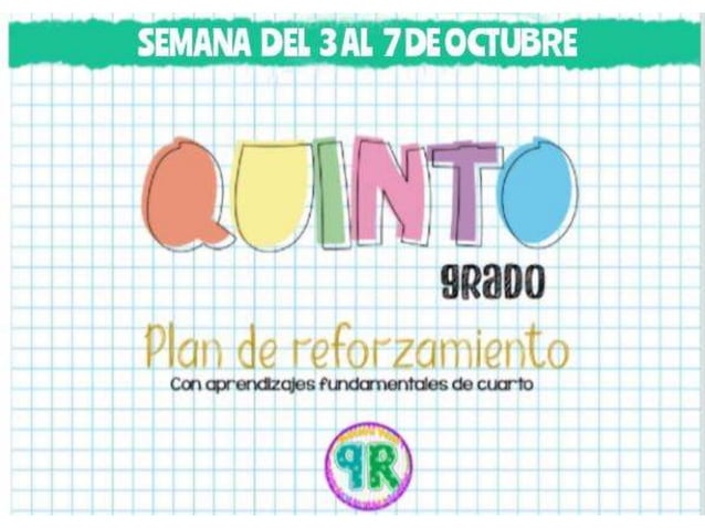 Resumen de actividades escolares de la semana del 3 al 7 de octubre | PPT