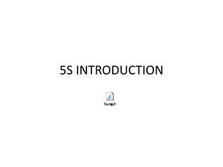 5S INTRODUCTION
 