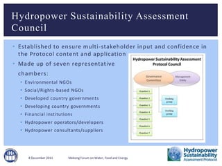 Hydropower Sustainability Assessment Protocol | PPTX