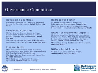 Hydropower Sustainability Assessment Protocol | PPTX