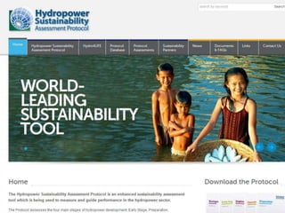 Hydropower Sustainability Assessment Protocol | PPTX