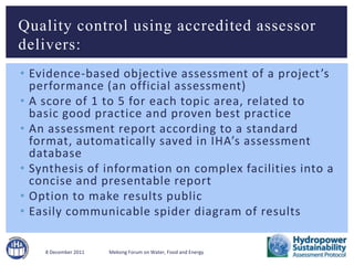 Hydropower Sustainability Assessment Protocol | PPTX