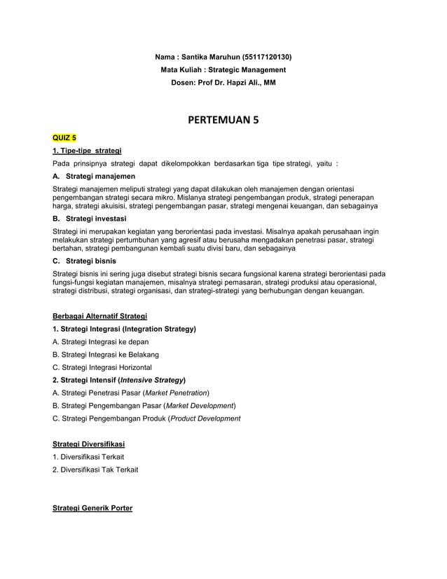5, sm, santika maruhun, hapzi ali, strategic management, type, form and ...