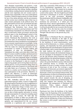 Social Justice in Panchayati Raj in India | PDF