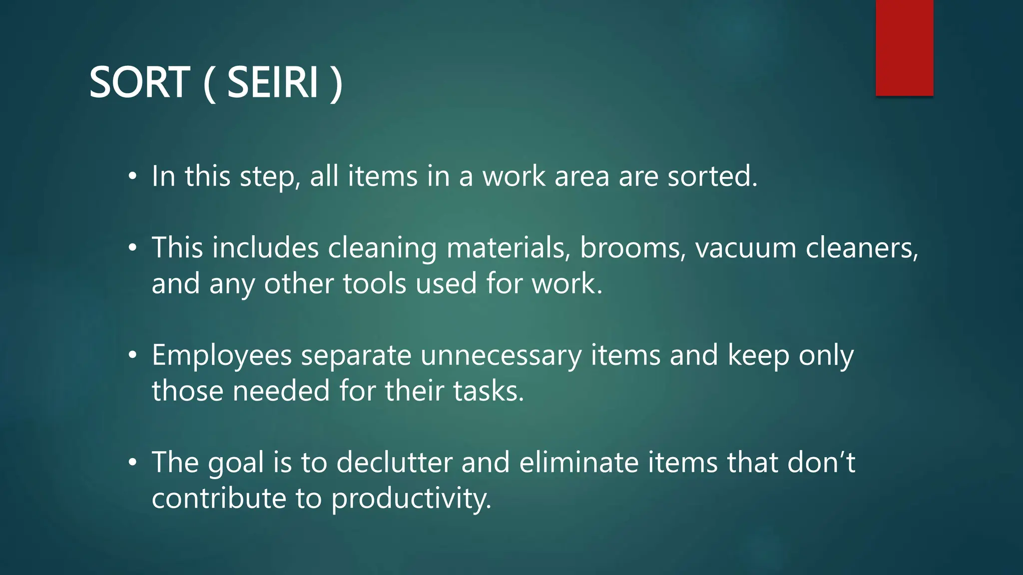 5 S OF GOOD HOUSEKEEPING5 S of housekeeping .pptx | Business and Finance