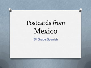 Postcards from
Mexico
5th Grade Spanish
 
