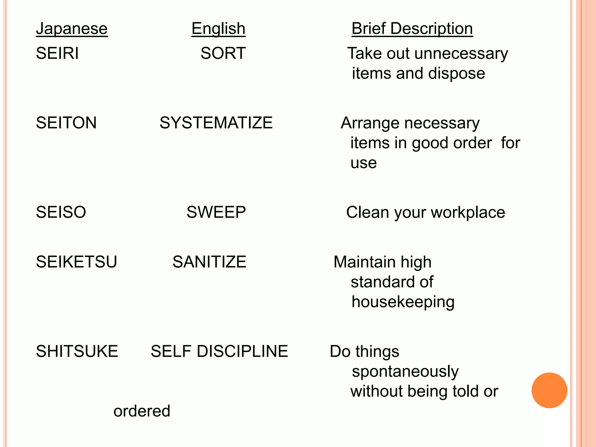 Sort Involves Classification Process Seiri 5 s powerpoint presentation | PPTX