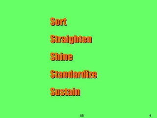 Sort Straighten Shine Standardize Sustain 