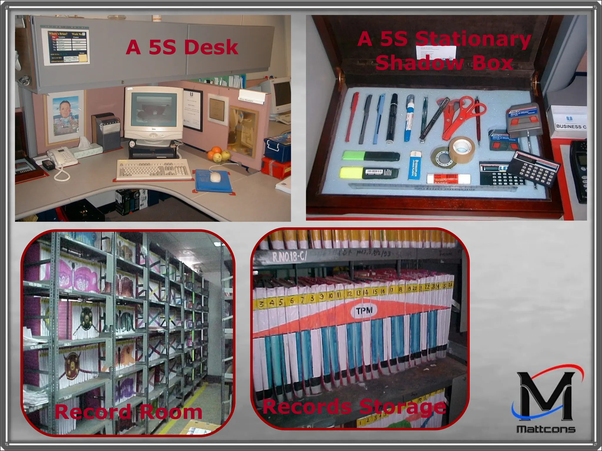 A 5S Desk A 5S Stationary Shadow Box Record Room Records Storage   