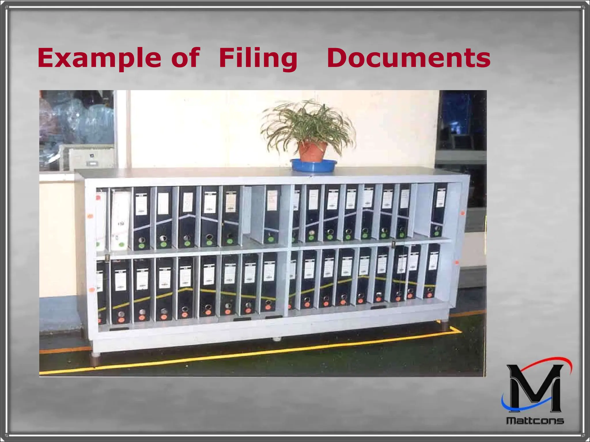 Example of  Filing  Documents  