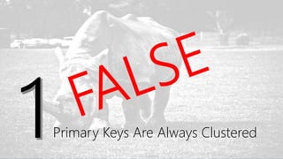 INTELLIGENT DATA SOLUTIONS WWW.PRAGMATICWORKS.COM6
Primary Keys Are Always Clustered
 