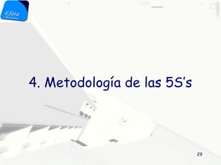 4. Metodología de las 5S’s




                             29
 