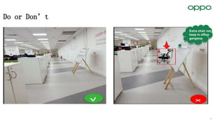 12
Do or Don’t
Extra chair not
keep in office
gangway
 