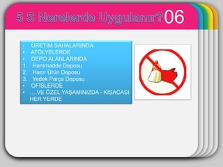 06
•
•    ATÖLYELERDE
                    WINTER
     ÜRETĠM SAHALARINDA
                      Template
•    DEPO ALANLARINDA
1.    Hammadde Deposu
2.    Hazır Ürün Deposu
3.    Yedek Parça Deposu
•    OFĠSLERDE
•    ….VE ÖZEL YAġAMINIZDA - KISACASI
     HER YERDE
 