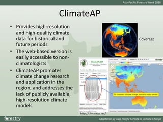 Issues and Solutions for SFM in a Changing Climate in the AP region
