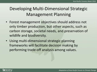 Issues and Solutions for SFM in a Changing Climate in the AP region