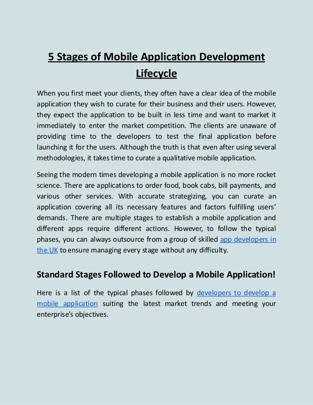 5 Stages of Mobile Application Development
Lifecycle
When you first meet your clients, they often have a clear idea of the...